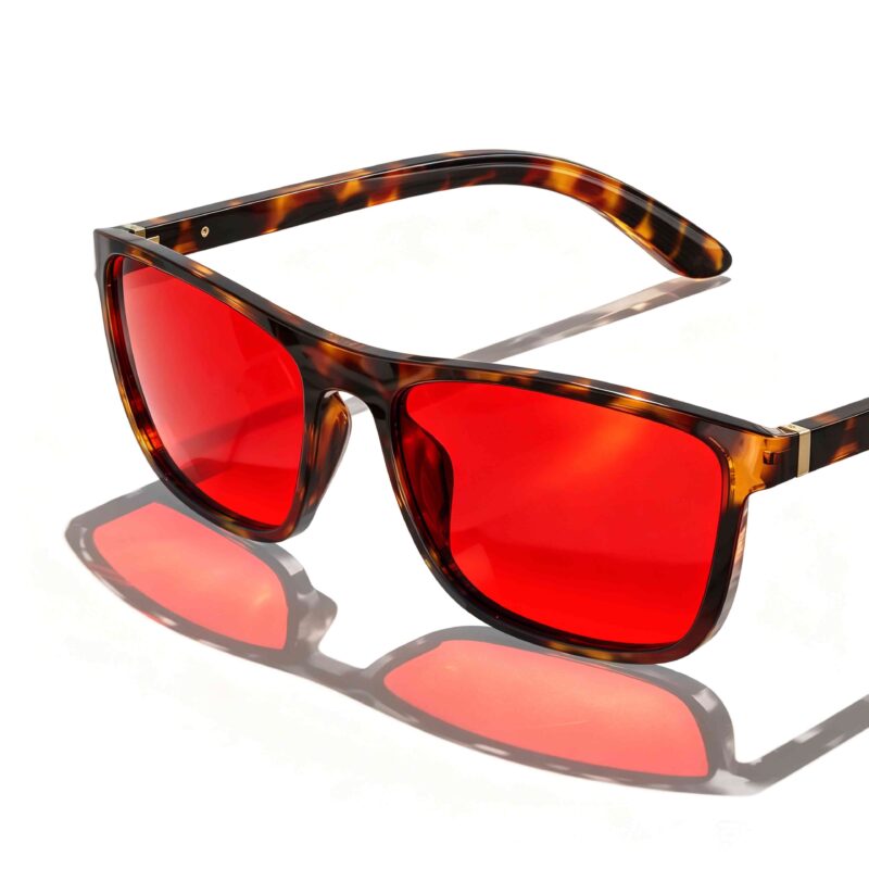 Night Ease™ Wayfarer Red Lens Glasses - Tortoiseshell