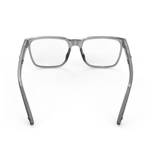 A Back view of Clear Pro Classic Square Tansparent Computer and Gaming Glasses - Grey