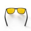 A Back view of Gloojo AmberShield Amber Lens wayfarer Light Sensitivity Glasses – Black