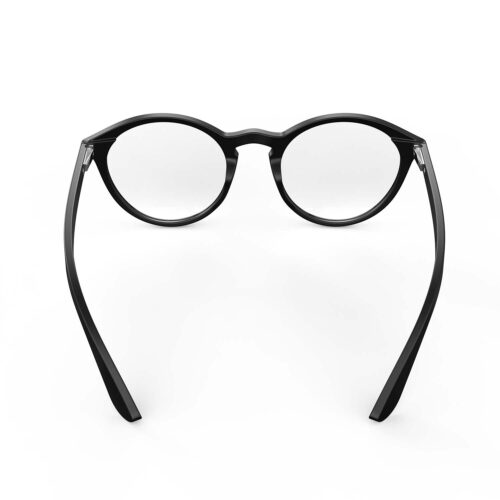 A Back view of Gloojo ClearPro Transparent Lens Round Computer and Gaming Glasses – Black A Back view of Gloojo Clear Pro Transparent Lens Round Computer and Gaming Glasses – Black