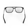 A Back view of Gloojo ClearPro Transparent Lens Square Aviator Computer and Gaming Glasses – Black Gunmetal