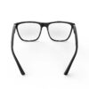 A Back view of Gloojo ClearPro Transparent Lens Square Computer and Gaming Glasses – Black