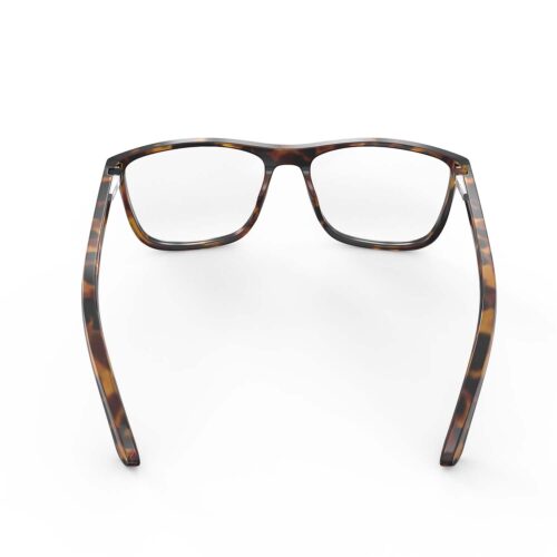 A Back view of Gloojo ClearPro Transparent Lens wayfarer Computer and Gaming Glasses – Tortoiseshell A Back view of Gloojo Clear Pro Transparent Lens wayfarer Computer and Gaming Glasses – Tortoiseshell