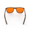 A Back view of Gloojo NightEase Orange Lens wayfarer Sleep Glasses-tortoiseshell