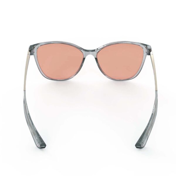 A Back view of Gloojo Rose Relief Rose Lens Cat Eye Migraine Glasses – Grey Gold