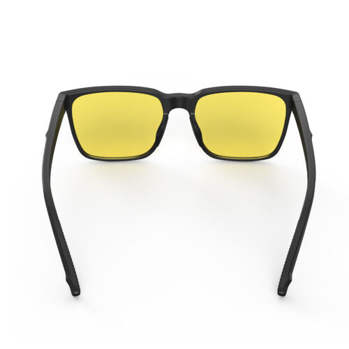A Back view of Gloojo Sun Boost Classic Square Yellow Lens Screen Glasses – Black A Back view of Gloojo Sun Boost Classic Square Yellow Lens Screen Glasses – Black