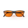 A Folded front view of Gloojo NightEase Orange Lens Rectangle Sleep Glasses – Black