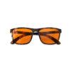 A Folded front view of Gloojo Night Ease Orange Lens wayfarer Sleep Glasses-tortoiseshell