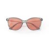 A Folded front view of Gloojo Rose Relief Rose Lens Cat Eye Migraine Glasses – Grey Gold