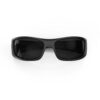 A Folded front view of Gloojo ShadeMaster Black Lens Warp Around Sunglasses – Black