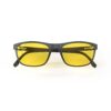 A Folded front view of Gloojo SunBoost Yellow Lens Rectangle Screen Glasses – Black