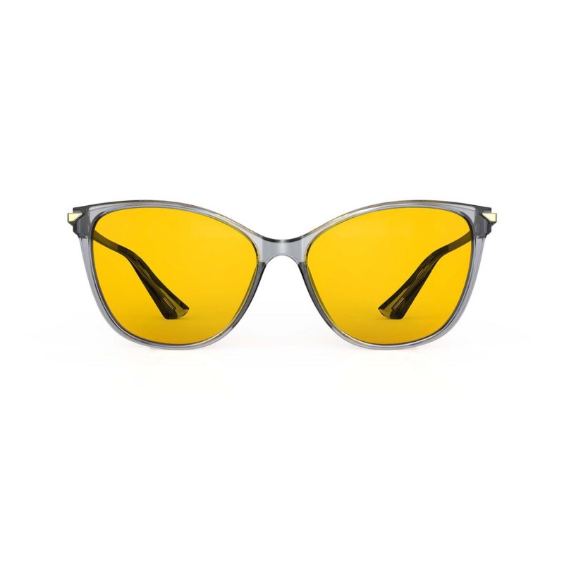 Amber Shield Cat-Eye Light Sensitivity Glasses - Grey