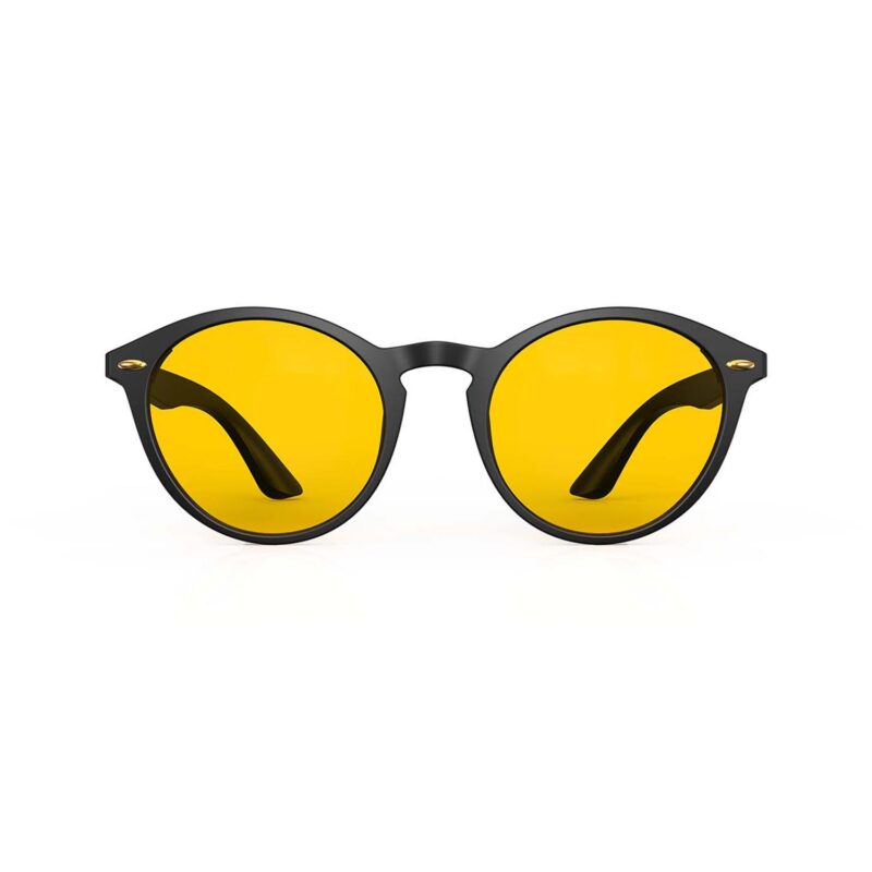Amber Shield Round Light Sensitivity Glasses