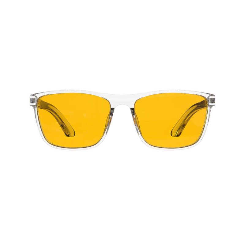 Amber Shield Wayfarer Light Sensitivity Glasses - Clear
