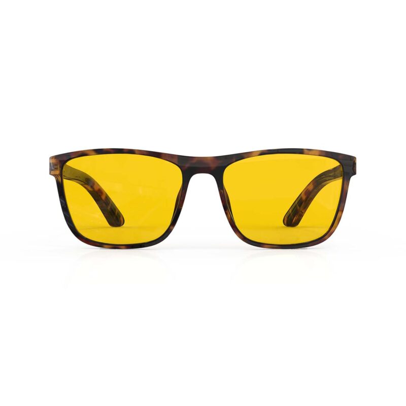 Amber Shield Wayfarer Light Sensitivity Glasses - Tortoiseshell