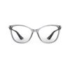 A Front view of Gloojo ClearPro Transparent Lens Cat Eye Computer and Gaming Glasses – Grey Gold