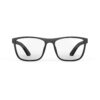 A Front view of Gloojo ClearPro Transparent Lens wayfarer Computer and Gaming Glasses – Black