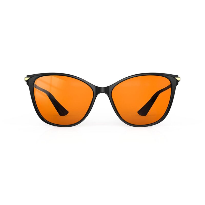 Night Ease™ Cat Eye Orange Sleep Glasses - Black