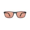 A Front view of Gloojo Rose Relief Rose Lens Rectangle Migraine Glasses – Black