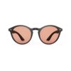 A Front view of Gloojo Rose Relief Rose Lens Round Migraine Glasses – Black