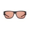 A Front view of Gloojo Rose Relief Rose Lens Square Fitover Migraine Glasses – Black