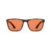 A Front view of Gloojo RoseRelief Rose Lens wayfarer Migraine Glasses – Tortoiseshell