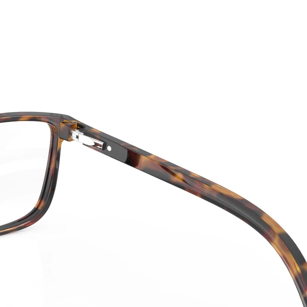 A Hinge closeup of Gloojo ClearPro Transparent Lens wayfarer Computer and Gaming Glasses – Tortoiseshell.186 A Hinge closeup of Gloojo Clear Pro Transparent Lens wayfarer Computer and Gaming Glasses – Tortoiseshell