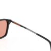 A Hinge closeup of Gloojo Rose Relief Rose Lens Square Aviator Migraine Glasses – Black Gunmetal