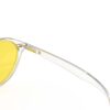 A Hinge closeup of Gloojo Sun Boost Yellow Lens Round Screen Glasses – Clear