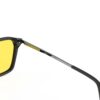 A Hinge closeup of Gloojo SunBoost Yellow Lens Square Aviator Screen Glasses – Black Gunmetal