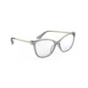 A Right side view of Gloojo ClearPro Transparent Lens Cat Eye Computer and Gaming Glasses – Grey Gold