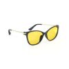 A Right side view of Gloojo SunBoost Yellow Lens Cat Eye Screen Glasses – Black Gold