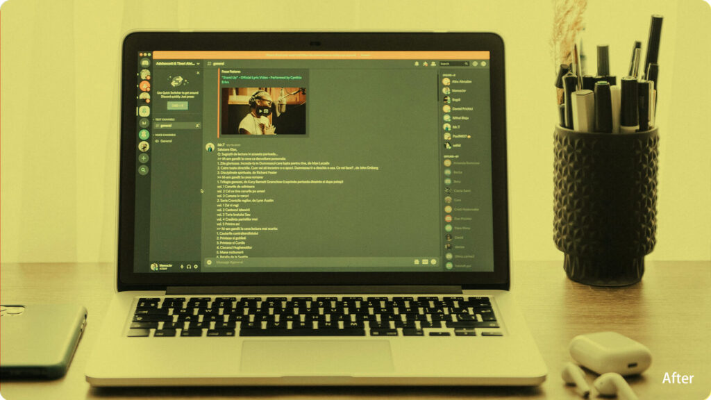 After Wearing Amber Lens Glasses Calmer mood and reduced blue light exposure before laptop