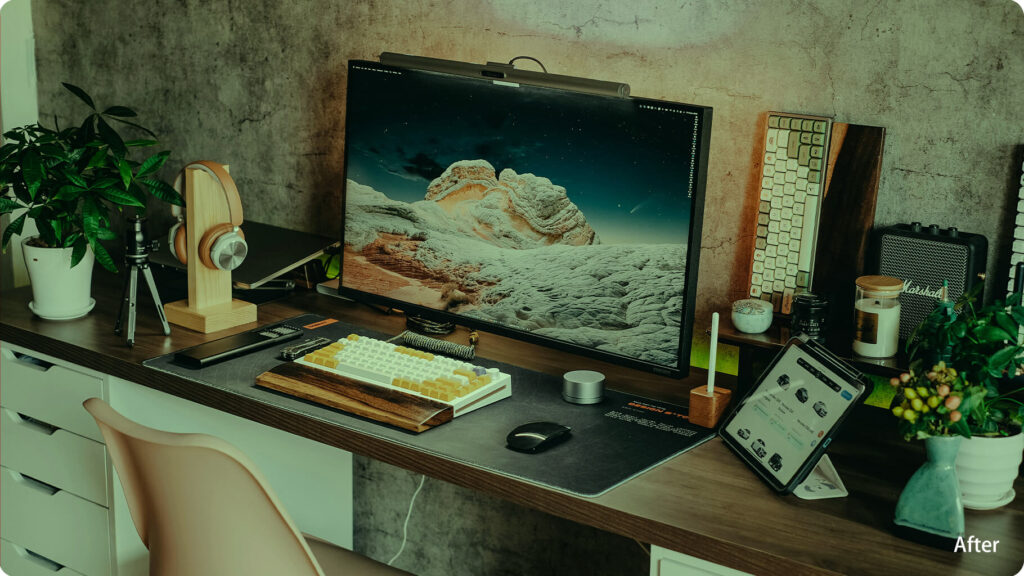 After Wearing Green Lens Glasses Soothed eyes and reduced glare for comfortable daytime screen use work from home