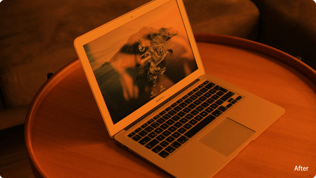 After Wearing Orange Lens Glasses Reduced blue light exposure for greater eye comfort and relaxation during evening screen use