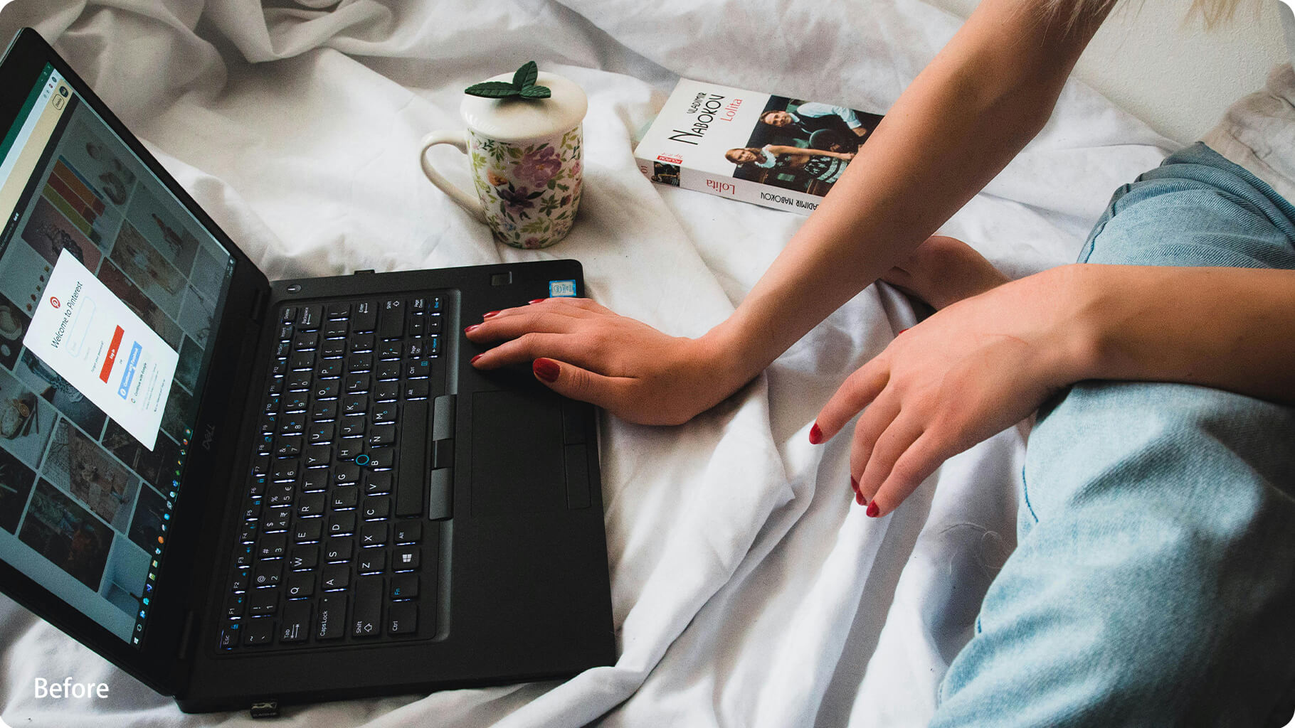 Before Wearing Orange Lens Glasses Exposed to harsh blue light from digital screens, causing eye strain and discomfort and hard to sleep