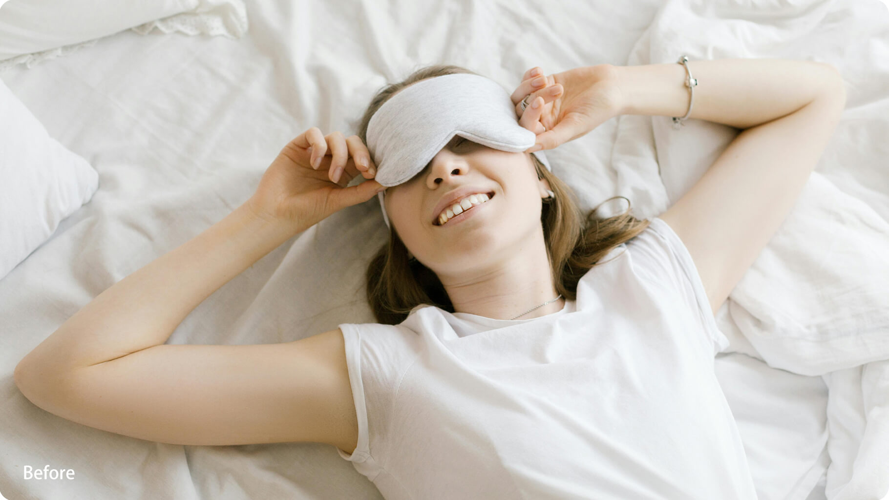 Before Wearing Orange Lens Glasses Exposed to harsh blue light from digital screens, causing insomnia