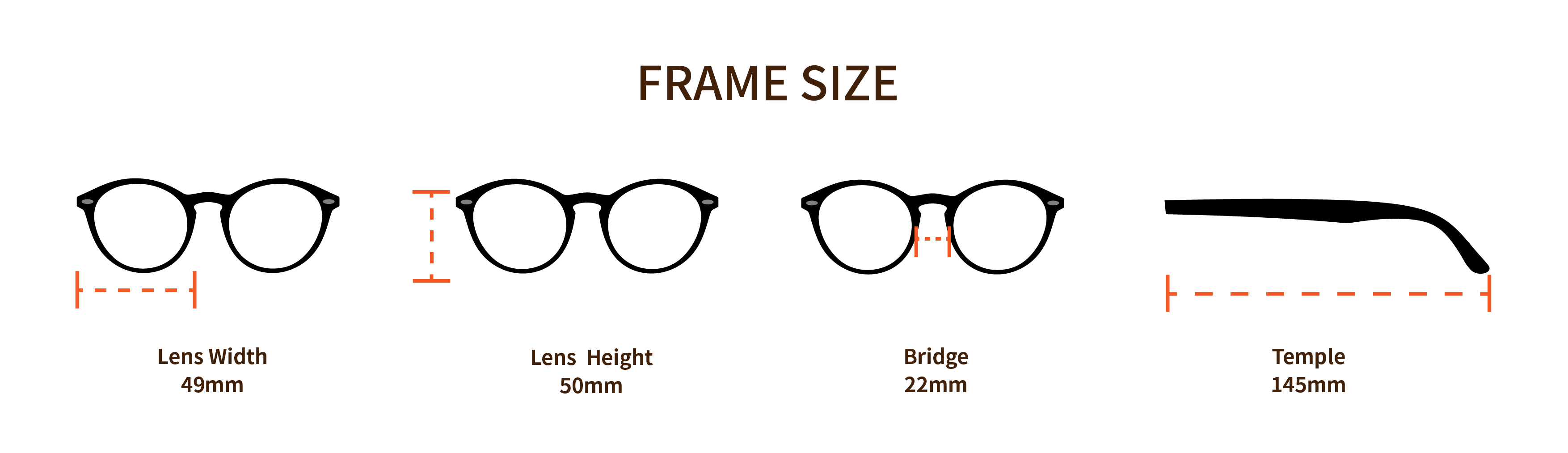 Frame size of round frame