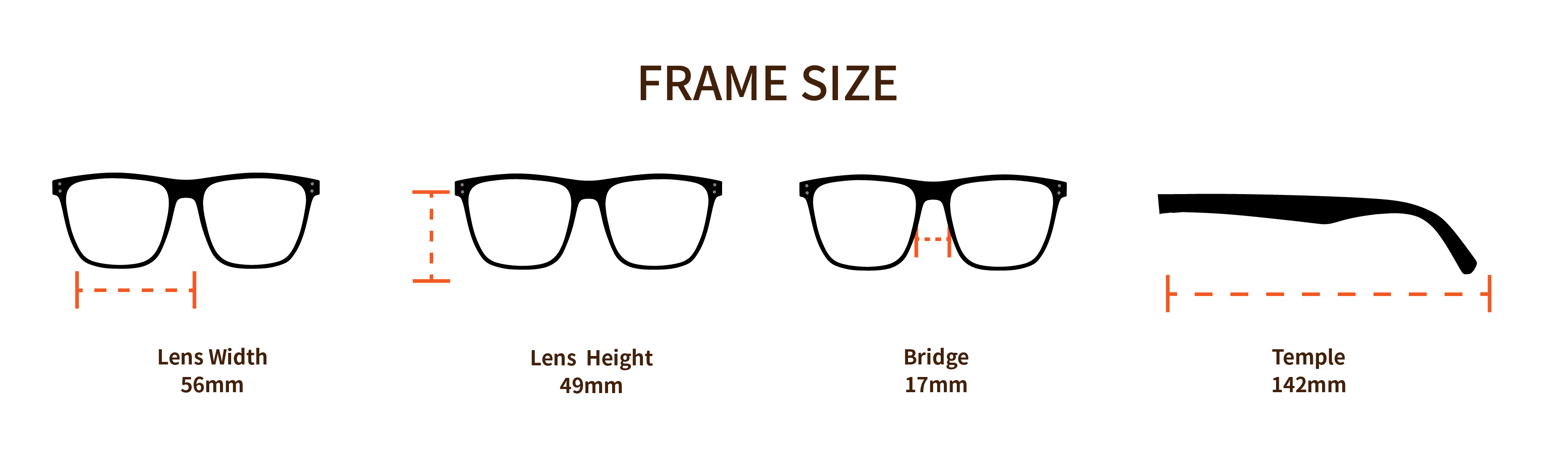 Frame size of square frame