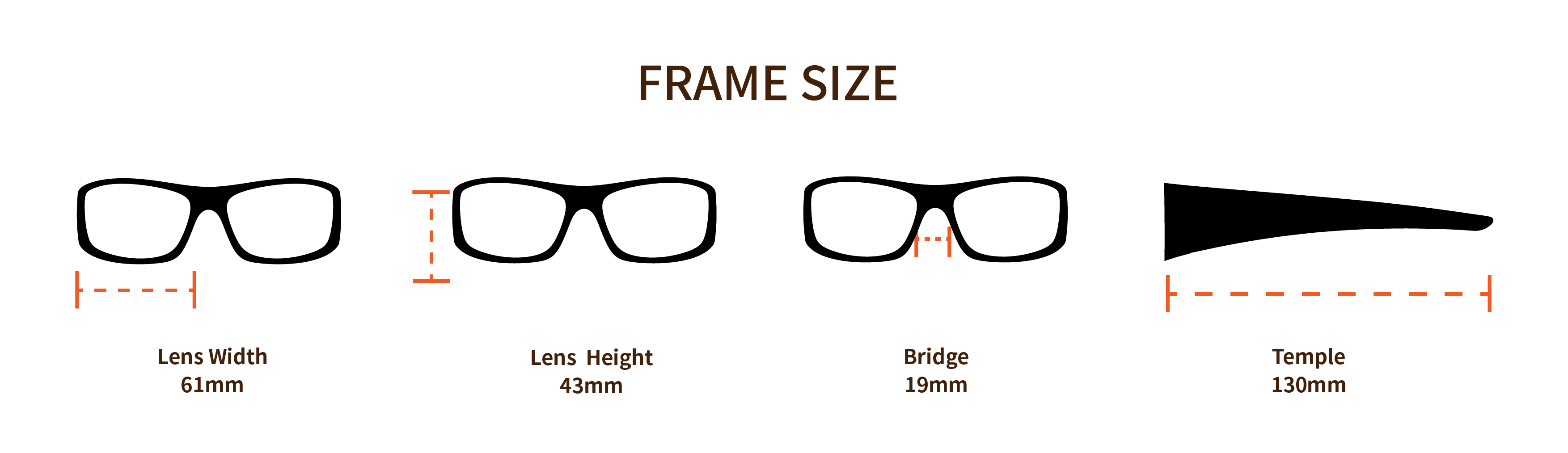 Frame size of wrap around frame