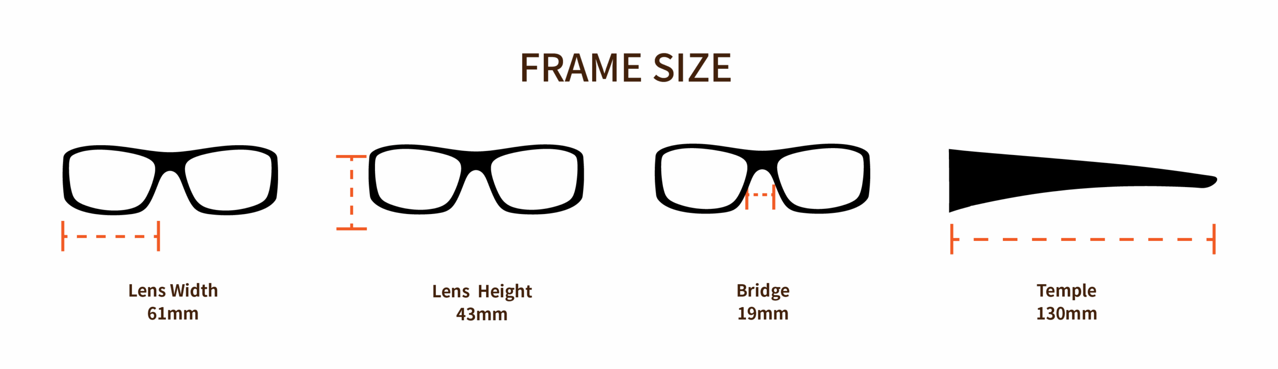 Frame size of wrap around frame