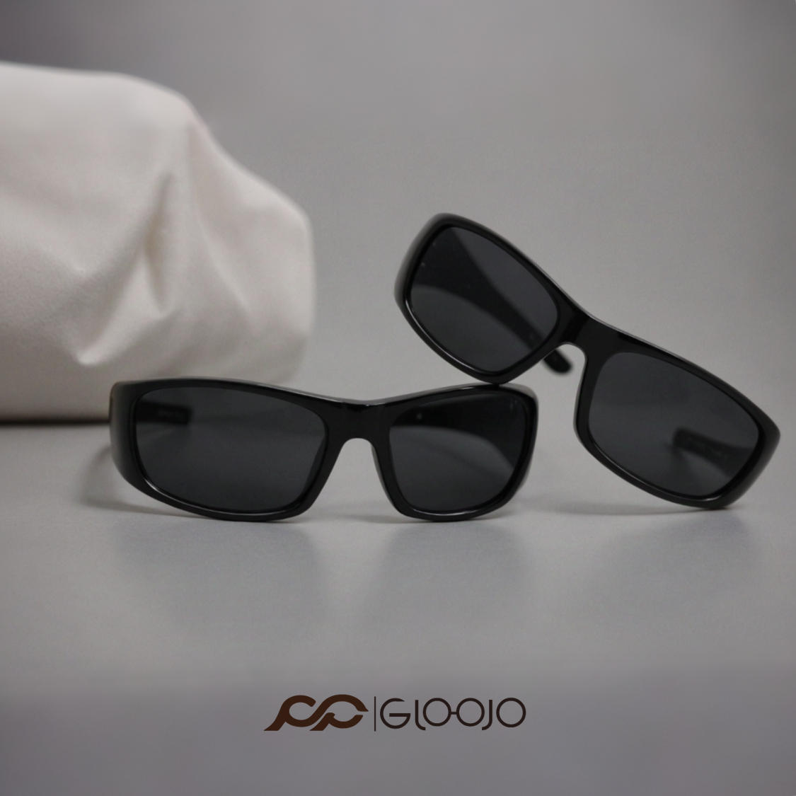 Gloojo Shade Master Black Wrap Around Sunglasses with Polarized lenses for outdoor activities