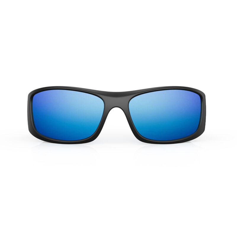 Shade Master Blue Mirrored Wrap Around Sunglasses