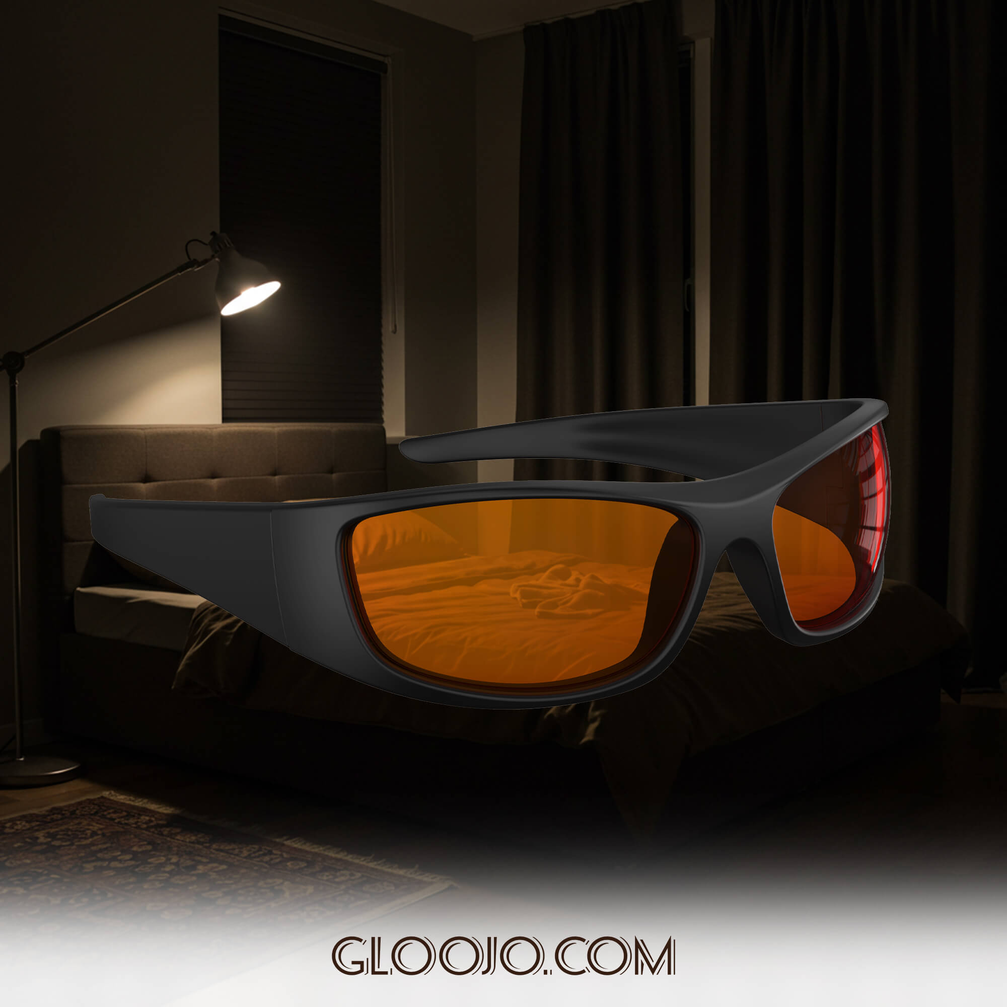 Gloojo Night Ease Wrap Around Orange Sleep Glasses Suitable for Sleepless Nights