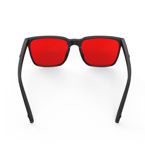 A Back view of Gloojo Night Ease Square Red Lens Glasses for Sleep-Black Frame A Back view of Gloojo Night Ease Square Red Lens Glasses for Sleep-Black Frame