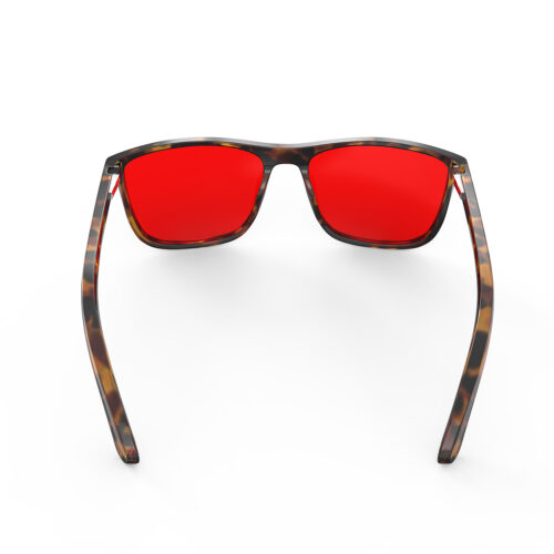 A Back view of Gloojo Night Ease Wayfarer Red Lens Glasses for sleep-Tortoiseshell