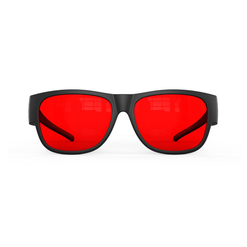 Night Ease™ Square Fitover Red lens glasses for sleep