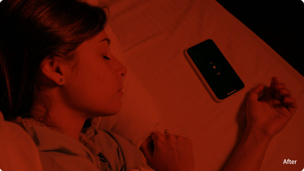 After Wearing Red Lens Glasses Reduced Blue Light Exposure and improve sleep during night