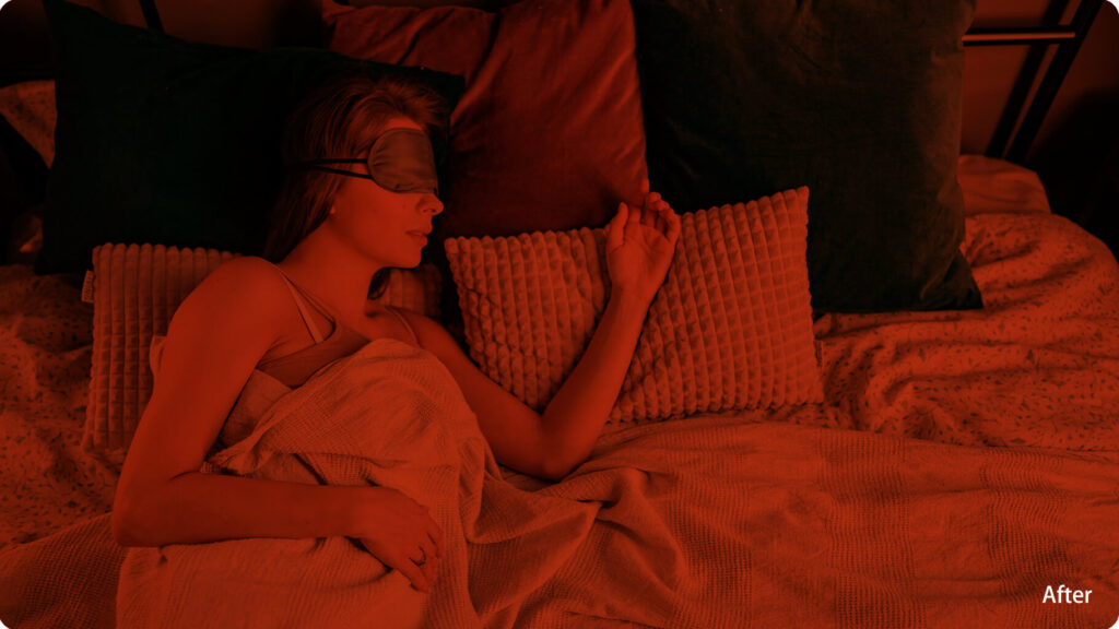 After Wearing Red Lens Glasses Reduced Blue Light Exposure and improve sleep quality and have more energy
