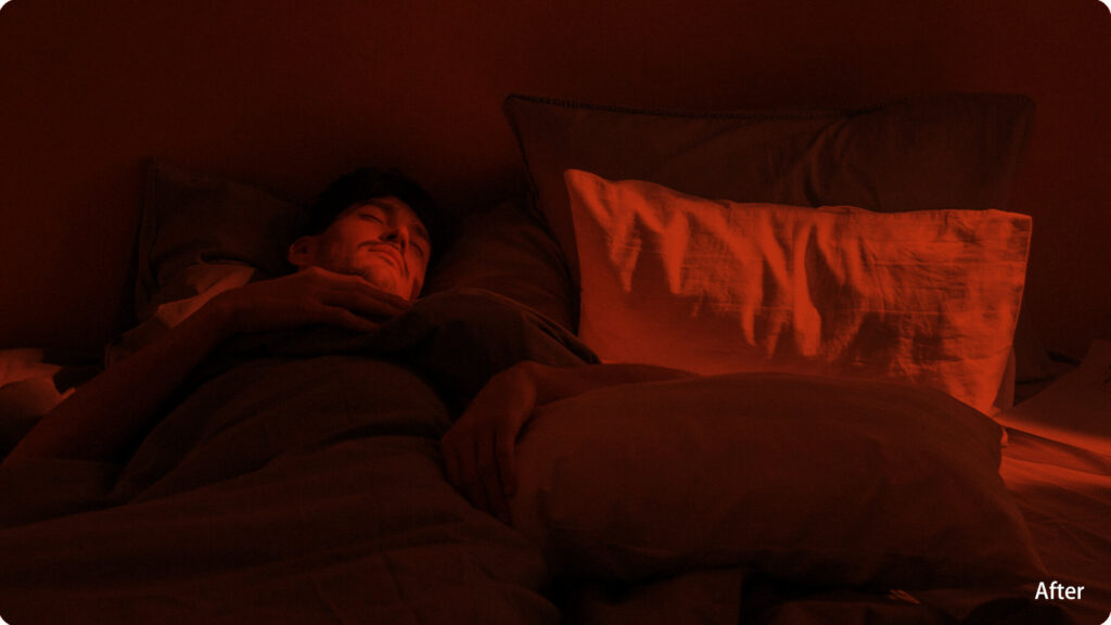 After Wearing Red Lens Glasses Reduced Blue Light Exposure and improve sleep quality and sleep well